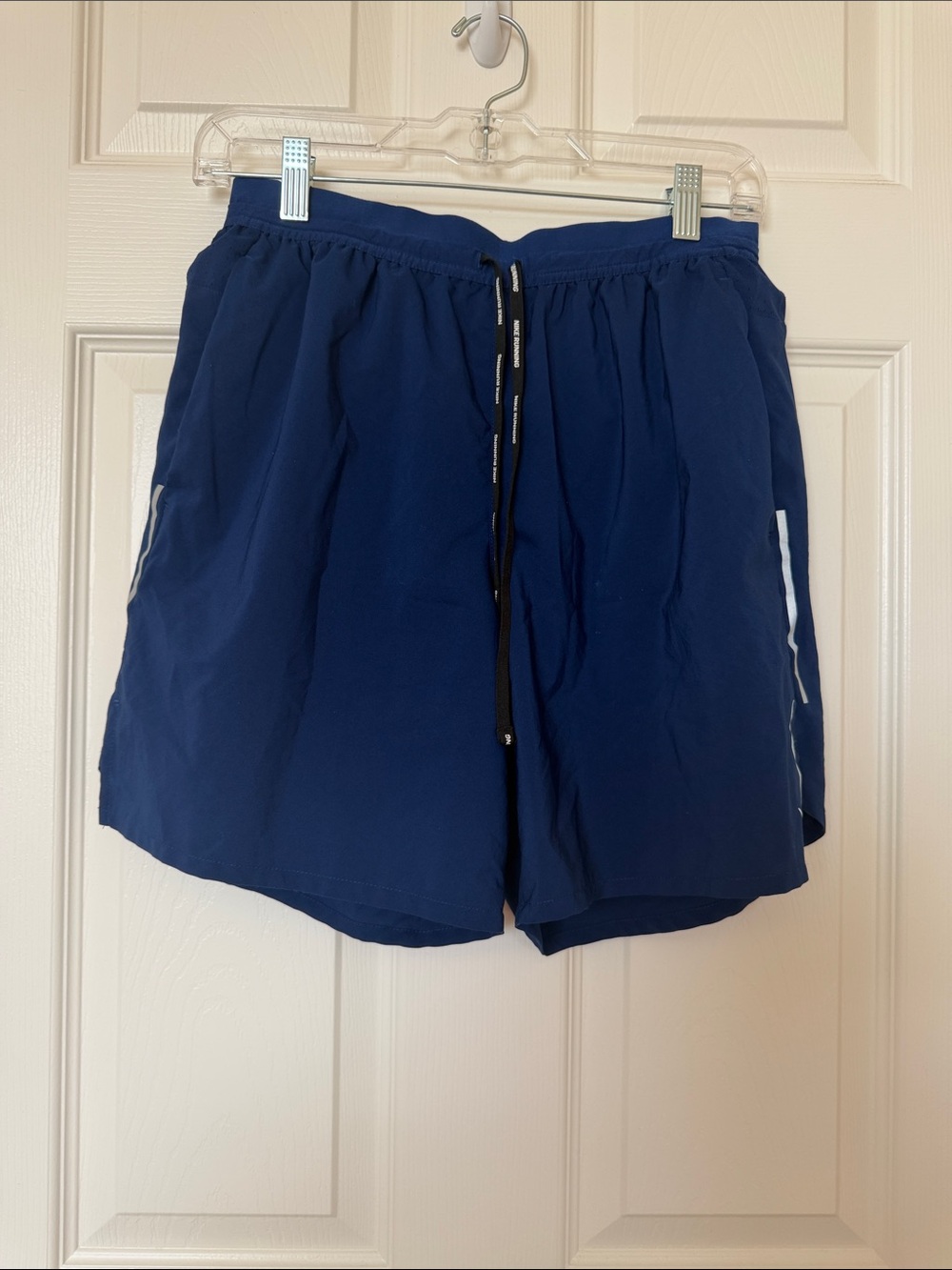 Nike Men's Dark Blue Athletic Shorts with Drawstring